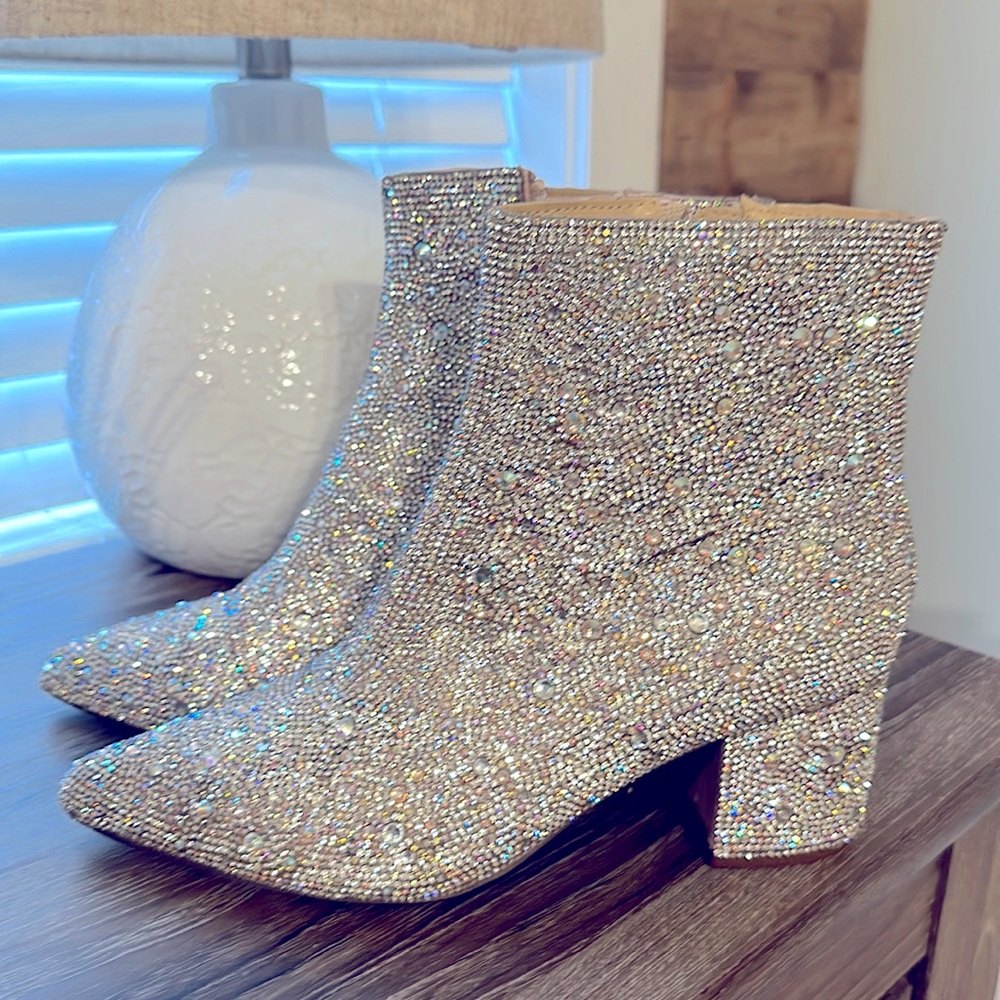 Betsey Johnson Sparkle Booties